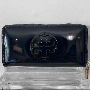 Tory Burch Navy Patent Leather Wallet